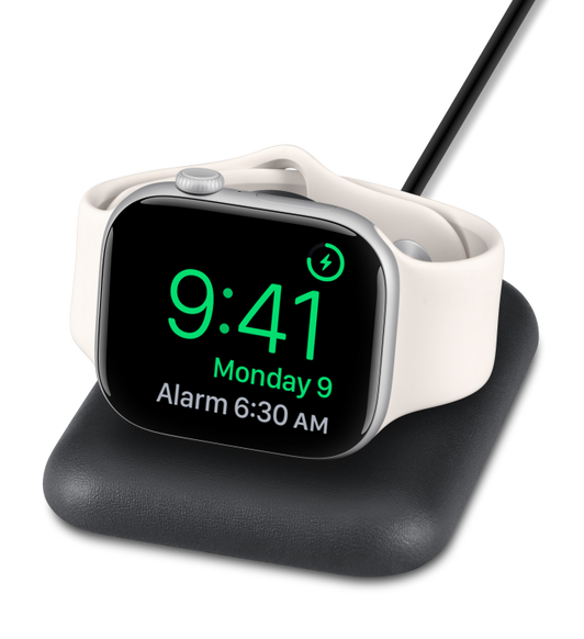 Nimble Watch Stand, black, charging Apple Watch in Nightstand mode