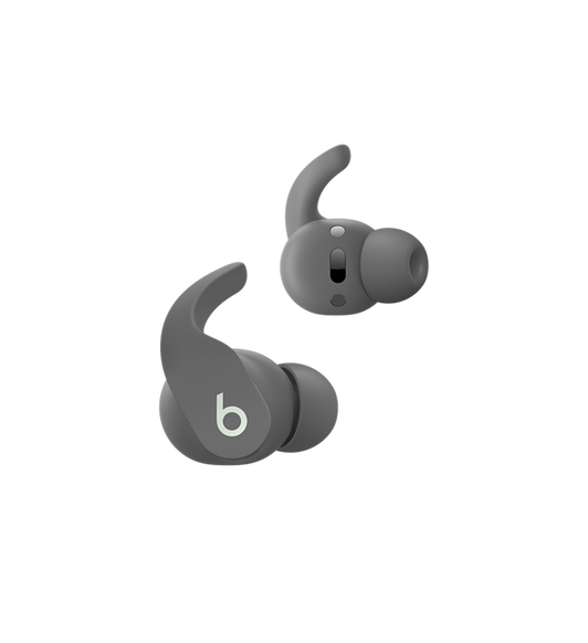 Beats Fit Pro True Wireless Earbuds, in Sage Grey, showing on-ear controls that allow you to manage calls and control music. 