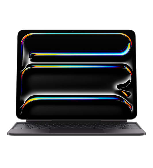 iPad Pro attached to Magic Keyboard in landscape orientation, Black
