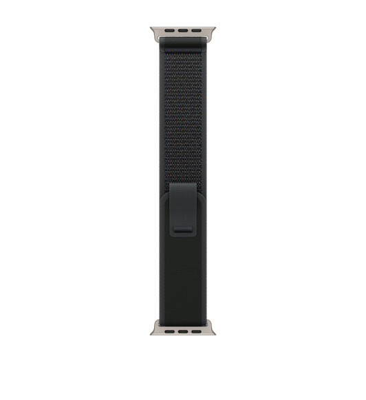 Black Trail Loop strap, soft nylon weave with pull tab closure