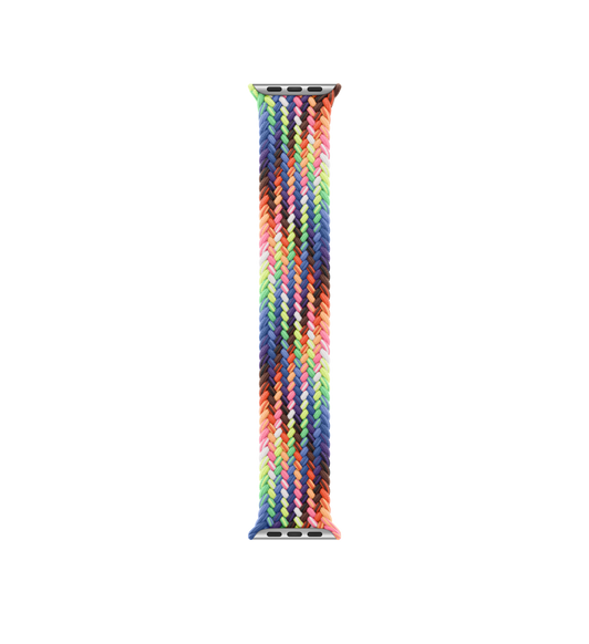 Pride Braided Solo Loop strap, woven polyester and silicone threads with no clasps or buckles