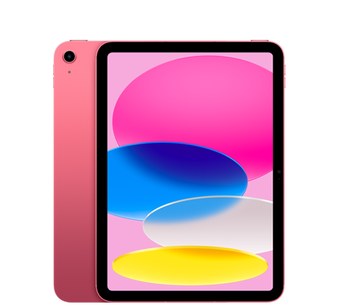 Custom iPad 10th generation with personalized text and emojis.