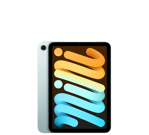Custom iPad mini with personalized text and emojis.